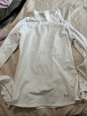 Under Armour White Half-Zip Performance Top